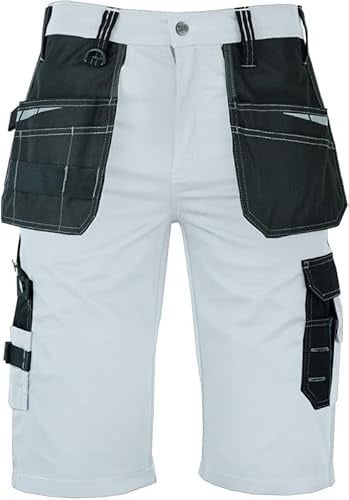 MS9 Mens Work Redhawk Cargo Combat Holster Pockets Tactical Worker Working Shorts White