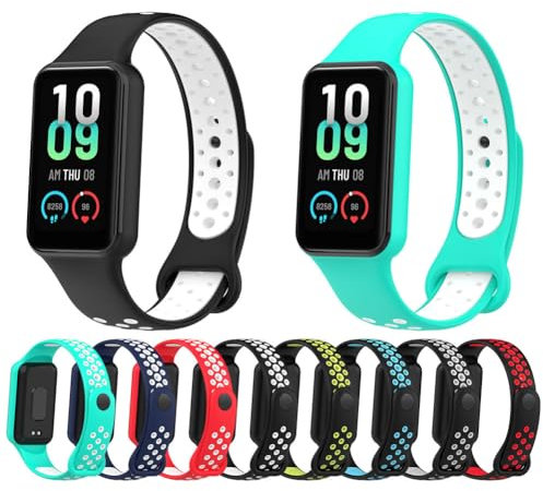 Tyogeephy Bracelet pour Xiaomi smart Band 8 Active, Bracelet de Remplacement Bande en Silicone Ajustable Bracelet pour Redmi Band 2