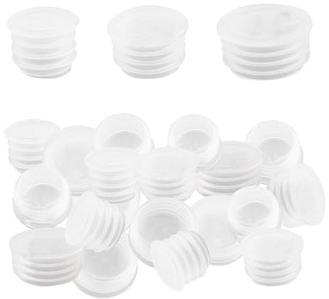 UFURMATE Salt Shaker Stoppers, 90Pcs Plastic Salt Shaker Plugs Transparent Salt Pepper Shaker Stoppers Round End Cap Replacement for Flower Pots Bottles Pipes (3 Size)
