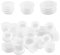 UFURMATE Salt Shaker Stoppers, 90Pcs Plastic Salt Shaker Plugs Transparent Salt Pepper Shaker Stoppers Round End Cap Replacement for Flower Pots Bottles Pipes (3 Size)