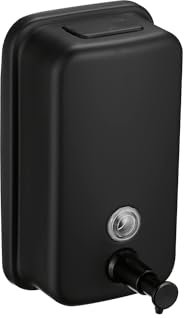 Seifenspender aus mattem Edelstahl 304, kommerzieller Seifenspender, Wandmontage, stark, rostfrei und wasserdicht, für Badezimmer, Hotels, Restaurants, Schwarz (2257-500)