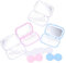 JECOMPRIS 4 Pack Cases Leakproof Portable Boxes for Contacts Lenses Halloween Daily Use
