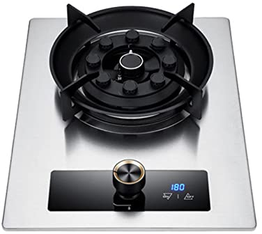 Piano Cottura Gas, Piano Cottura Gas 1 Fuoco, 4,5KW 9 Camere, Fiamma Alta Temporizzata 180 Minuti, Kit GPL/Gas Naturale, Adatto For Cucina Domestica, Con Protezione Spegnimento (Size : LPG)