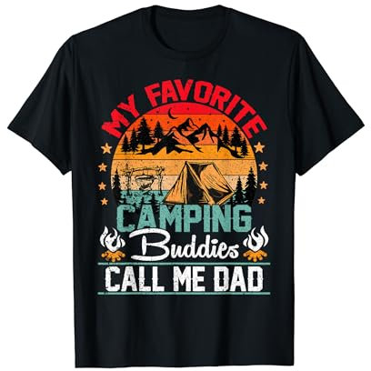 My Camping Buddies Call Me Dad Vintage 70er Jahre Wanderoutfit T-Shirt
