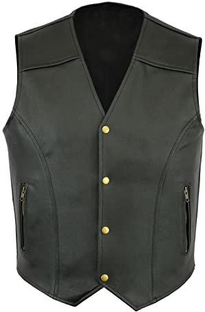 Lederwesten Herren Lederweste Western | Herren Outdoor Weste | V Ausschnitt Lederweste Jagd Lederwesten Outdoor Weste Übergangsweste Anzugweste Slim Fit Tanktop Freizeitweste Herren Ärmellos