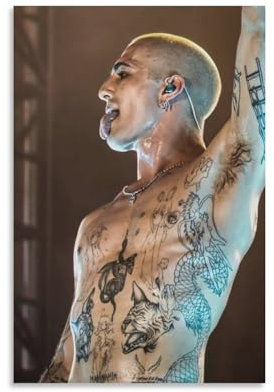 Damiano-David-Poster, Musik-Pop-Sänger, Wandkunst, Poster, Drucke, Heimdekoration, Bild, Leinwand, Gemälde, Poster, 30,5 x 45,7 cm