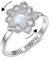 Flyow Just Breathe Spinner Ringe für Angst 925 Sterling Silber Mondstein Lotus Fidget Ringe für Angst Anti Stress Anxiety Inspirational Ring Lotusblume Yoga Schmuck Geschenke für Damen (54 (17.3))
