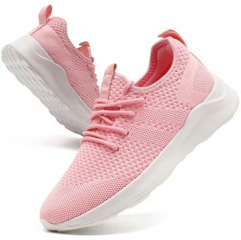 CAIQDM Scarpe Donna Running Sneakers Eleganti Ginnastica Sportive Tennis Scarpe Outdoor Respirabile Sportiva Corsa Fitness Casual Jogging Calzature Rosa EU 40