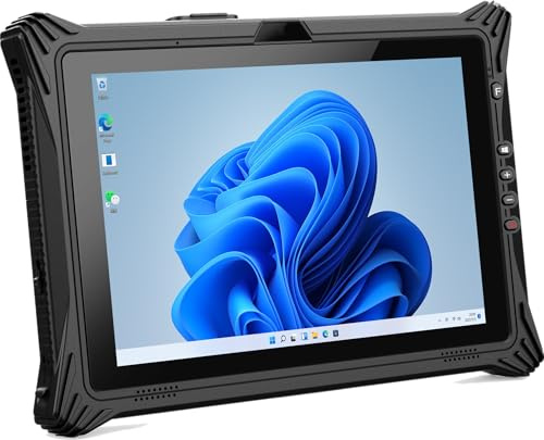 Kevizewo Rugged Tablet PC Windows 11, 10.1inch Industrial Handheld IP67 Waterproof Tablet 4G in tel i5-1235U 16GB+128GB IP67 2MP+8MP Camera 10,000mAh Battery