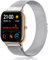 Mugust Armband für Amazfit GTS, Edelstahl Mesh Metall Ersatzarmband für Damen Herren, 20mm, Silber, Adjustable (152-243mm)