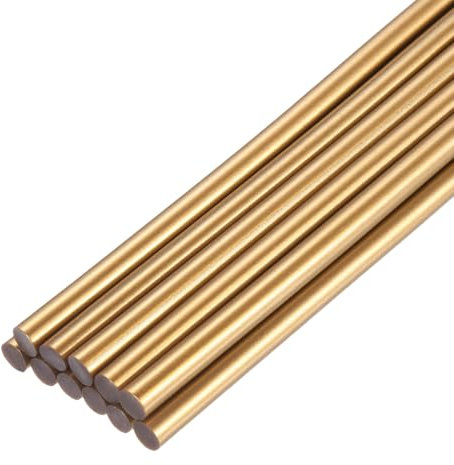 QUARKZMAN 12 Stück Heißklebestifte 7mm x 200mm Heißklebesticks Bunt Heißklebepistole Sticks Heißkleber Klebestifte Klebstoff für DIY Kunsthandwerk Abdichtung Bronze Gold