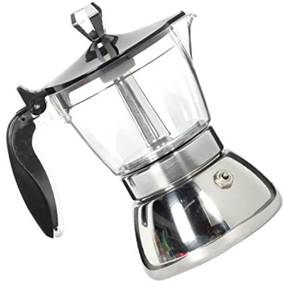 Cabilock Cafetera De Acero Inoxidable Cafetera Manual Para El Hogar y La Oficina