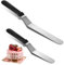 JJUNW Lot de 2 spatules à glaçage, spatule décalée avec poignée en plastique PP, 15,2 cm, spatule de glaçage à gâteau, spatule de cuisson en acier inoxydable pour décoration de gâteaux, pâtisserie
