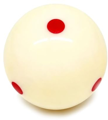 YGCQFH Single Snooker Training Ball with Red Dots, 52.5mm/2.1in Standard Practice Cue Ball, Professional Billiard Training Cue Ball for Snooker Practice in Game Room