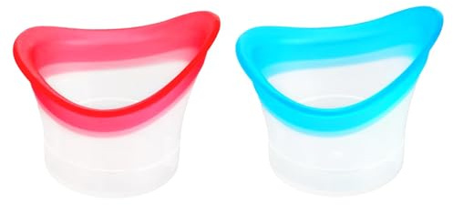 Eye Bath Cup & Silicone Eye Wash Set - Reusable Dry Eyes Relief Wash Kit, Portable Eye Rinse Cup for Makeup Removal, Irritation Soothing and Tired Eyes Refresh(2 Pack)