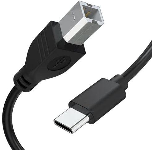 USB C MIDI Kabel für Yamaha Casio Digital Piano MIDI Controller DJ Controller, USB B auf USB C Druckerkabel Scannerkabel für MacBook Pro, Air, HP, Epson, Canon, Brother, Lexmark, Xerox,1m
