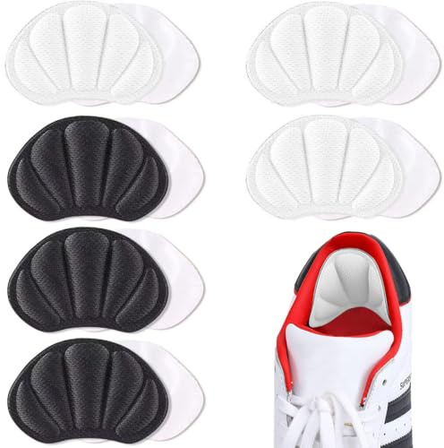 BDEPSTR 6 Pairs of Invisible Heel Pads to Prevent Slips & Blisters, Heel Protection, Heel Cushion, Gel Non-Slip Insoles for Too Large Shoes & Boots, Shoe Filler, Heel Protector Pads Against Blisters-F