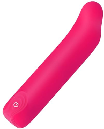 Trustown Petit vibromasseur pour femmes Mini vibromasseur clitoridien étanche Entièrement en silicone 10 modes Masseur pour doigts Point G Mamelons Sex toy rechargeable