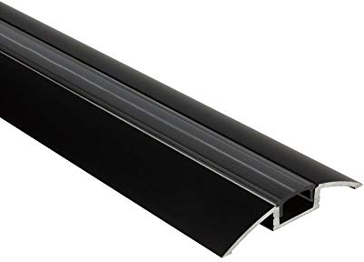 F01 LED Aluprofil Lichtleiste Schiene Übergang für LED Streifen Strip B-Ware 2m schwarz klar