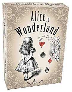 Rodaruus Alice im Wunderland Spielkarten, 54 Karten in Pokergröße (Hellbeige)