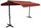 Oviala Store Double Pente avec Coffre 3 x 4 m en Aluminium Grenat