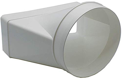 Kair 220 x 90mm to 150mm Rectangular-to-Round Duct Adaptor | Fits inside round pipe of flexible hose, Allows you to convert between round and rectangular ducting