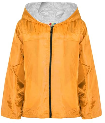 A2Z 4 Kids Girls Boys Raincoats Jackets Kids Lightweight Kag Mac- Raincoat Jacket 449 Mustard 7-8