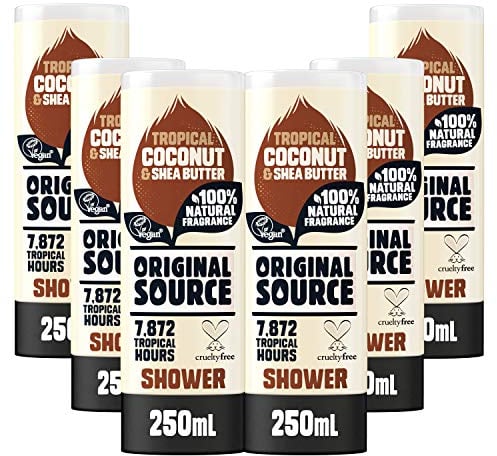 Original Source Coconut & Shea Butter Shower Gel, 6x250ml