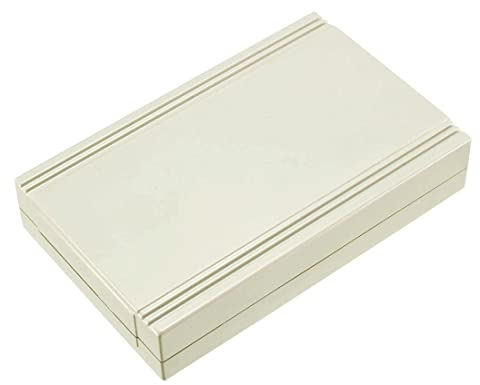 sourcing map 125 x 80 x 26mm Elektronische Kunststoff DIY Anschlussdose Gehäuse Kasten beige-grau