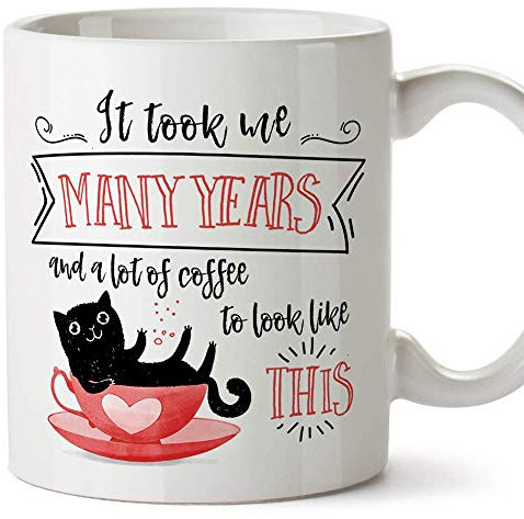 MUGFFINS Kitten Mug - Cat Birthday - Funny Gift/Present por Pet Lovers - Tea/Coffee Ceramic Cup 11oz