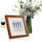 Classic by Casa Chic - Cadre Photo Carré 20 x 20 cm en bois Massif - Passe-partout de 15 x 15 cm inclus - Vitre en Verre Trempé - Marron Rustique
