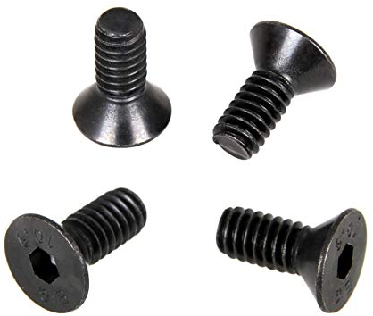 Photecs® 4x Senkkopf-Schrauben UNC 1/4 Zoll-Gewinde, Gewindelänge 11mm, Kameraschrauben (1/4 16 mm Innensechskant)
