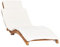 vidaXL Teak Massiv Sonnenliege Klappbar mit Cremeweißer Auflage Klappliege Gartenliege Relaxliege Gartenmöbel Liege Lounge Holzliege Strandliege
