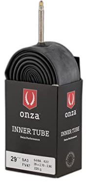 ONZA Däck ONZA 29x2.10-2.60 SA3 | Tillverkad i Europa 0,9 mm, ventil FV47mm, 54|66-622, 220 g vuxen luftslang unisex, svart, 29 x 2,10-2,60