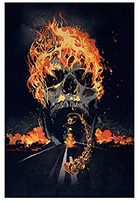 Ghost Rider Johnny Blaze Nicolas Cage Movie Classics 19 Leinwand Poster Schlafzimmer Dekor Sport Landschaft Büro Raumdekor Geschenk Ungerahmt: 30 x 45 cm