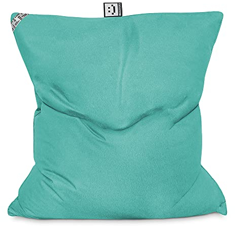 Happers Pouf géant Big Pouf XXL Naylim Mat Turquoise pour Extérieur avec Rembourrage Inclus