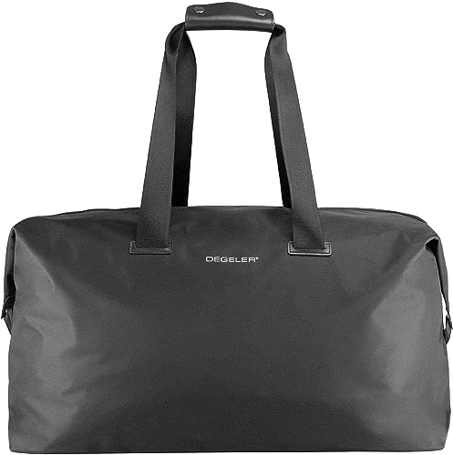 DEGELER Weekender – Elegante & leichte Reisetasche fürs Handgepäck – Duffel Bag Tasche universell einsetzbar als Sporttasche für Damen und Herren, Schwarz