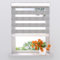 Radeco® Doppelrollo mit Kassette 85 x 175 cm (BxH) hellgrau, Blickdicht oder Transparent, ohne Bohren möglich, doppelrollo wandmontage, Duo Rollo, doppelrollo 85 cm breit