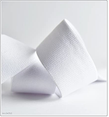 SPIRAL | Velour elastic zum Nähen | Gummi für Unterwäsche, Unterhosen, Schlafanzüge, Sportbekleidung | 10 Meter | Elastizität von 100% | Weiß