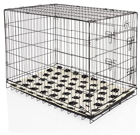 Cozy Pet Dog Cage 42 Black Inc Vet Bed ABS Tray Folding Puppy Crate Cat Carrier Dog Crate DCP42B + VB42C