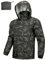 OUTDOOR VENTURES Veste de pluie pour homme, pull imperméable, coupe-vent léger à capuche, manteau de pluie pliable et respirant, pour voyage, camping, randonnée, camouflage forêt, taille XL