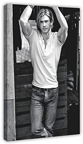 Schauspieler Chris Hemsworth 8 Leinwand-Poster, Schlafzimmerdekoration, Sport, Landschaft, Büro, Raumdekoration, Geschenkrahmen-Stil, 50 x 75 cm