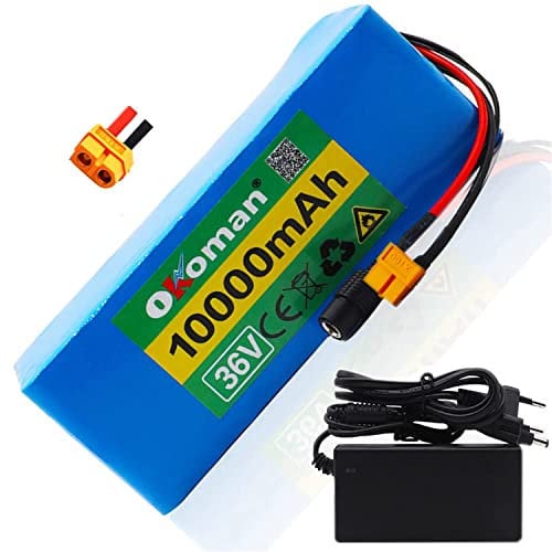 (Consegna in 5-7 giorni) Batteria 36v litio 10Ah 10S2P 500W ad alta potenza della batteria 42V 10000mAh 21700 batteria al litio Ebike bicicletta elettrica bicicletta con BMS + charger