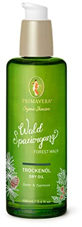 PRIMAVERA Waldspaziergang Trockenöl 100 ml – Naturkosmetik – Zeder, Zypresse Duft – intensive Pflege, verleiht ein gepflegtes, softes Hautgefühl - vegan