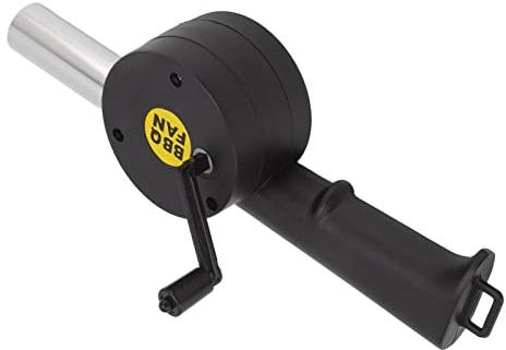 Wnvivi Souffleur de Cheminée à Manivelle, Mini Souffleur d'air, Soufflet de Cheminée en Plastique, Outils de Soufflet de Foyer, Ventilateur de Barbecue Portable pour Barbecue