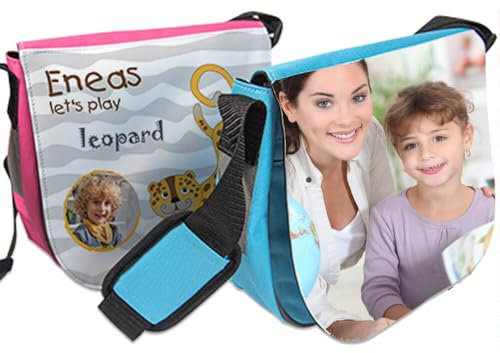 Kinder-Umhängetasche zum Selbstgestalten - Bunte Kindertasche (hellblau oder rosa) zum Selbstgestalten