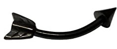 Générique piercing d arcade belle grosse fleche micro barre barre sourcil acier noir spike jeux