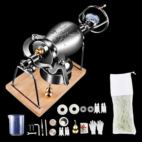 WTTTTW Máquina de Palomitas de maíz portátil, máquina de Palomitas de maíz de Aire Caliente de Alta presión de 300ml, Palomitas de maíz Chinas, Mini Olla de Palomitas de maíz de Acero Inoxidable