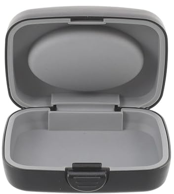 ZEACCT Portable Waterproof Hearing Aid Storage Box - Durable & Anti-Fall Protector Case for Hearing Aid Accessories | Compact Organiser in Black