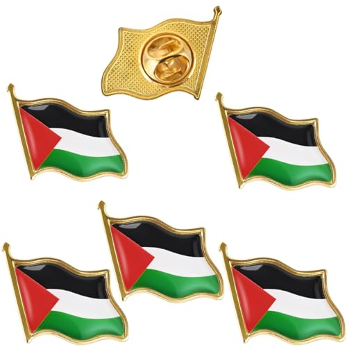 6 Palästina Flagge Revers Pin Badge National Country Flagge Button Revers Pin Kostenlos Palästina National Emaille Pin Für Männer Frauen